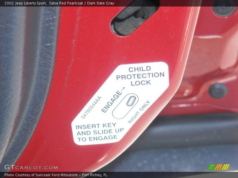 Salsa Red Pearlcoat / Dark Slate Gray 2002 Jeep Liberty Sport