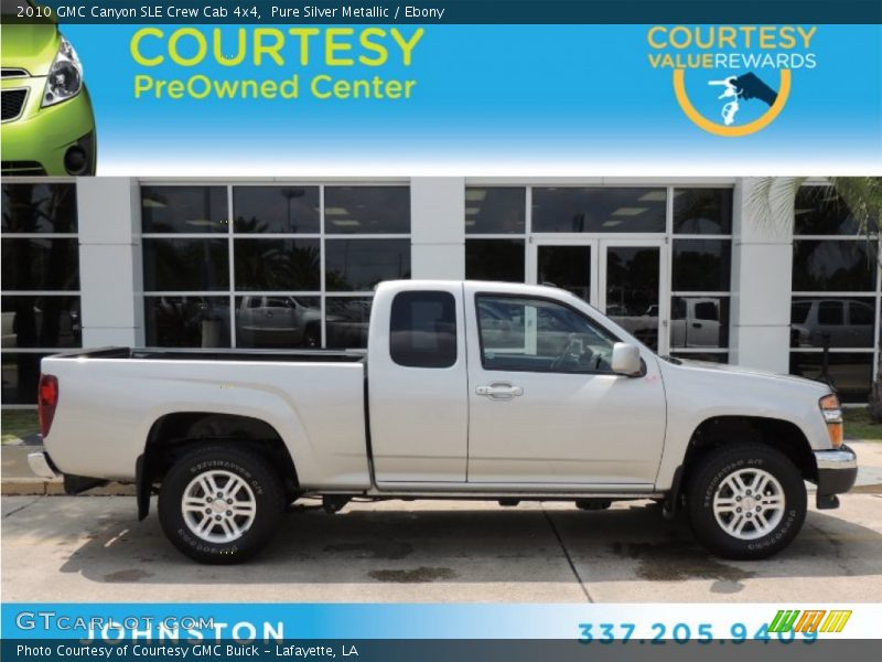Pure Silver Metallic / Ebony 2010 GMC Canyon SLE Crew Cab 4x4