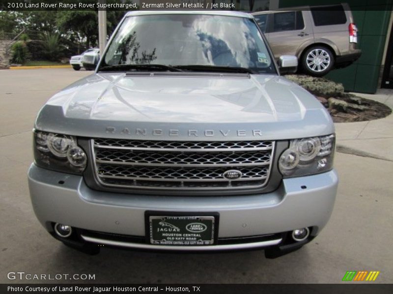 Zermatt Silver Metallic / Jet Black 2010 Land Rover Range Rover Supercharged