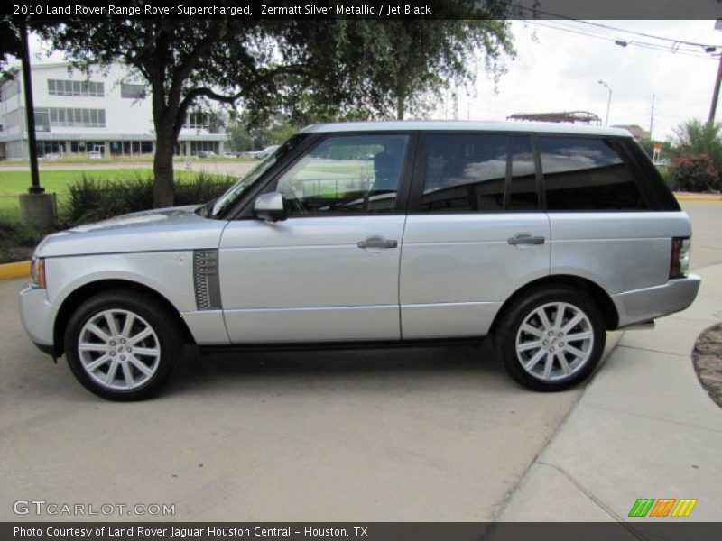 Zermatt Silver Metallic / Jet Black 2010 Land Rover Range Rover Supercharged