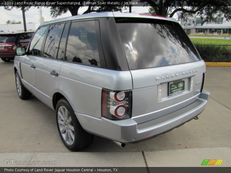 Zermatt Silver Metallic / Jet Black 2010 Land Rover Range Rover Supercharged