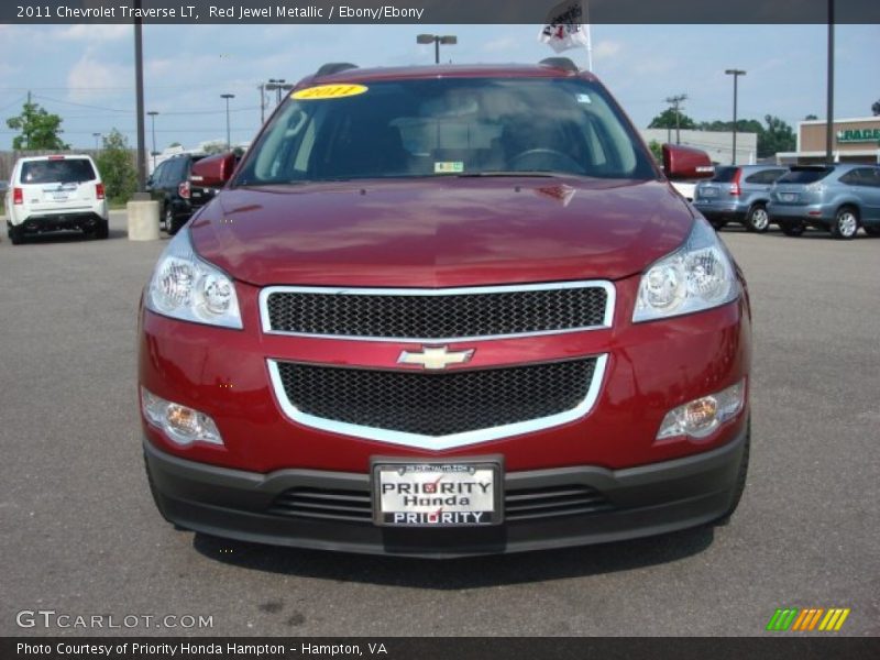 Red Jewel Metallic / Ebony/Ebony 2011 Chevrolet Traverse LT