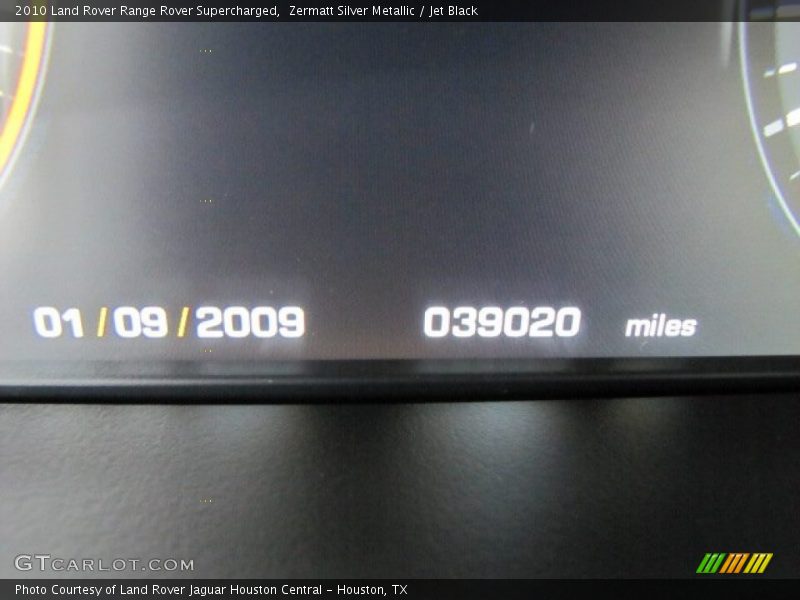 Zermatt Silver Metallic / Jet Black 2010 Land Rover Range Rover Supercharged