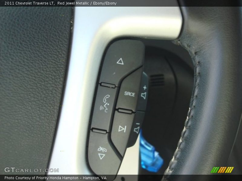 Red Jewel Metallic / Ebony/Ebony 2011 Chevrolet Traverse LT