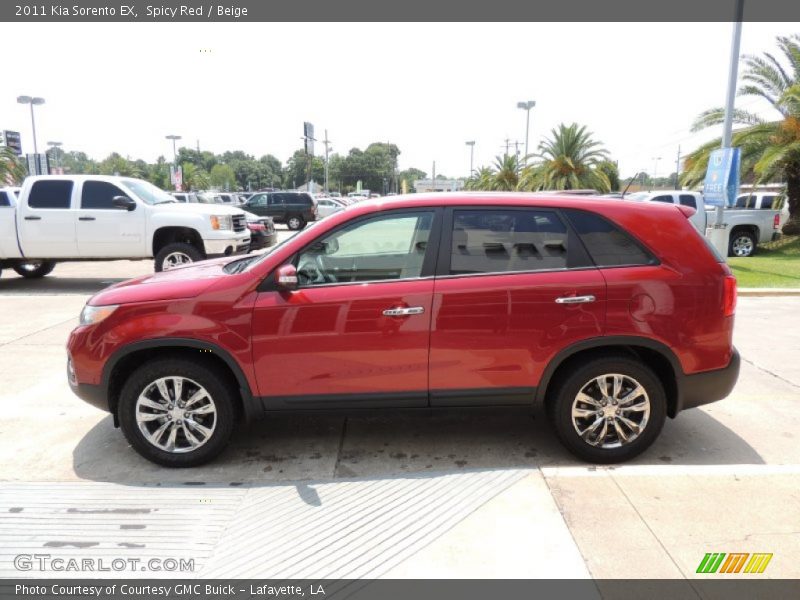 Spicy Red / Beige 2011 Kia Sorento EX