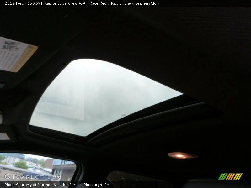 Sunroof of 2013 F150 SVT Raptor SuperCrew 4x4