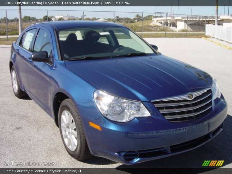 Deep Water Blue Pearl / Dark Slate Gray 2009 Chrysler Sebring LX Sedan