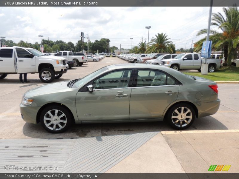 Moss Green Metallic / Sand 2009 Lincoln MKZ Sedan