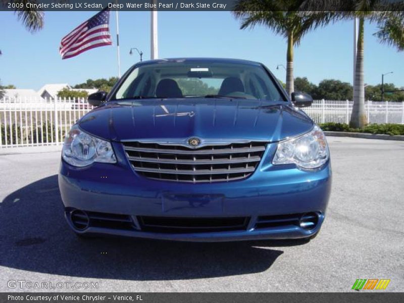 Deep Water Blue Pearl / Dark Slate Gray 2009 Chrysler Sebring LX Sedan