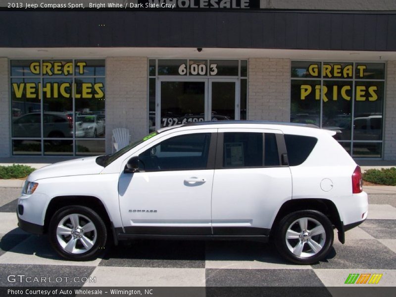 Bright White / Dark Slate Gray 2013 Jeep Compass Sport