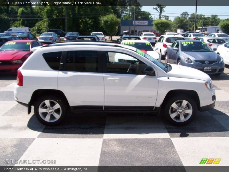 Bright White / Dark Slate Gray 2013 Jeep Compass Sport