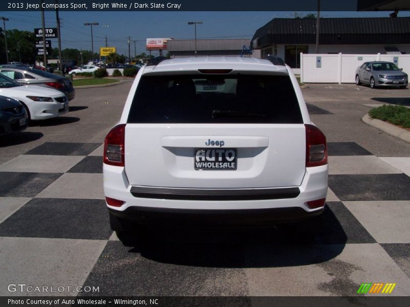 Bright White / Dark Slate Gray 2013 Jeep Compass Sport