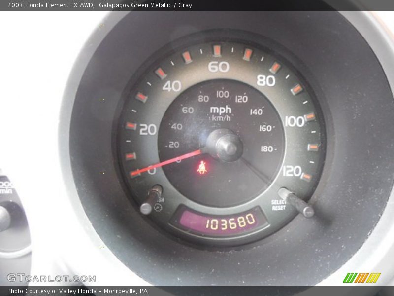 Galapagos Green Metallic / Gray 2003 Honda Element EX AWD