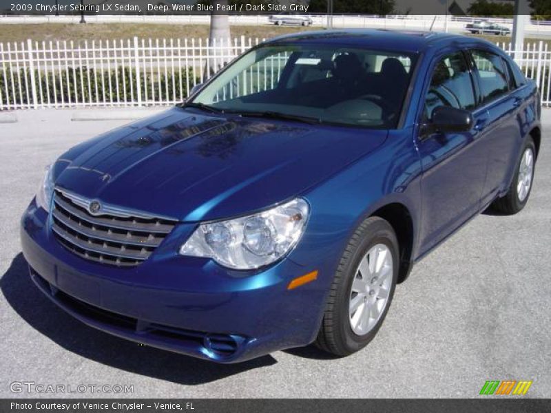 Deep Water Blue Pearl / Dark Slate Gray 2009 Chrysler Sebring LX Sedan