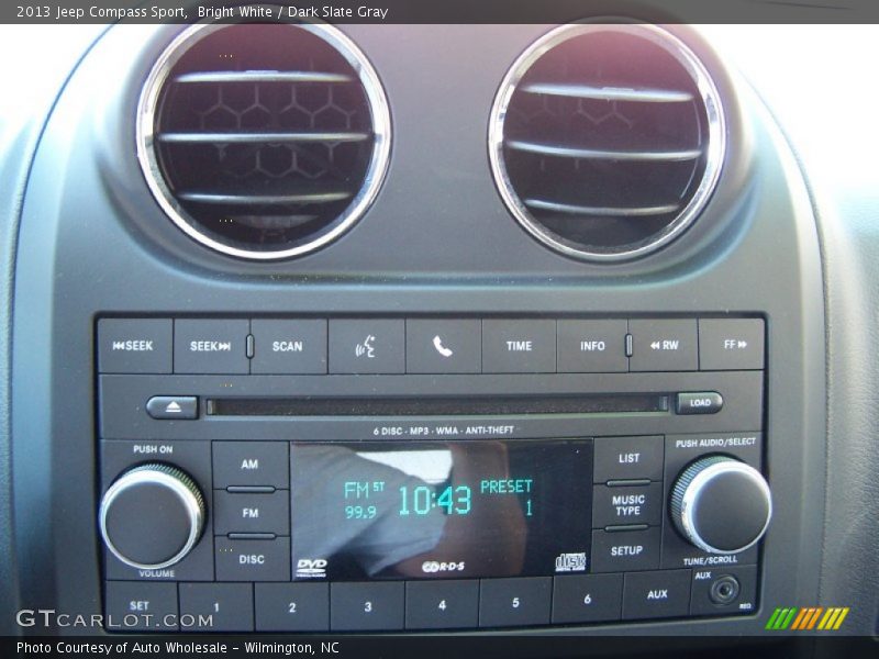 Bright White / Dark Slate Gray 2013 Jeep Compass Sport