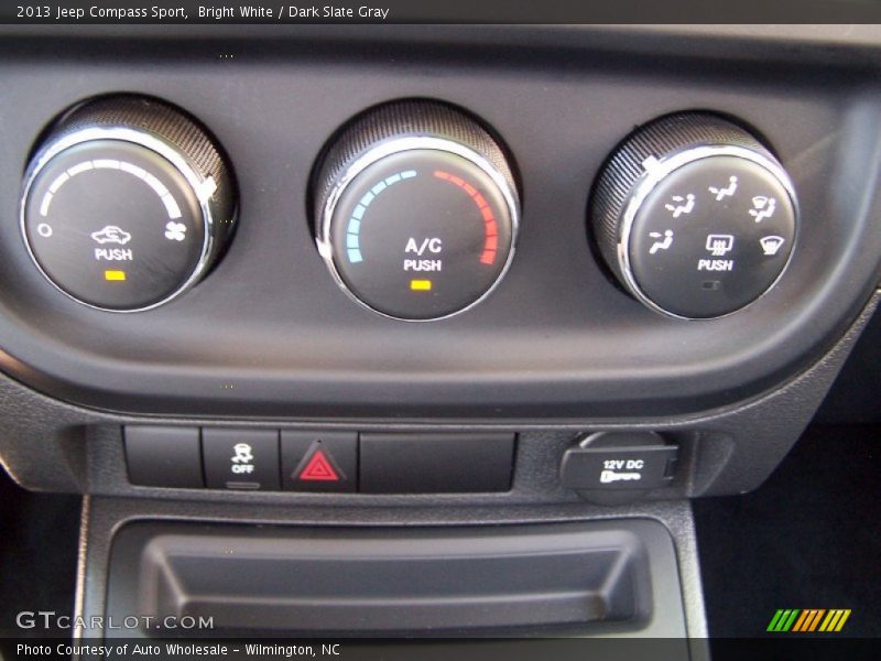 Bright White / Dark Slate Gray 2013 Jeep Compass Sport