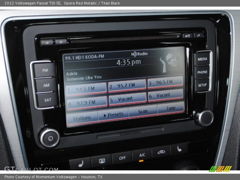 Opera Red Metallic / Titan Black 2013 Volkswagen Passat TDI SE