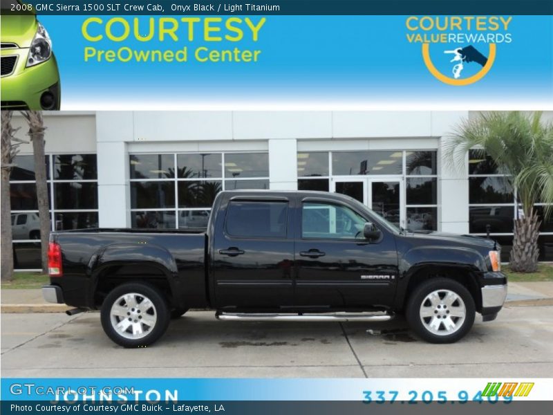 Onyx Black / Light Titanium 2008 GMC Sierra 1500 SLT Crew Cab