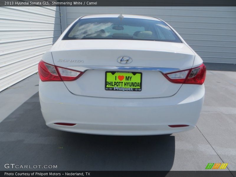 Shimmering White / Camel 2013 Hyundai Sonata GLS