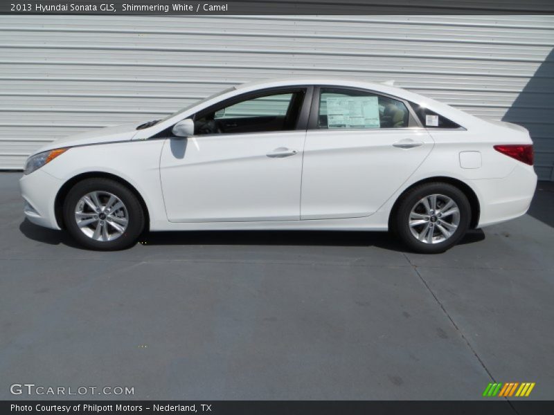 Shimmering White / Camel 2013 Hyundai Sonata GLS
