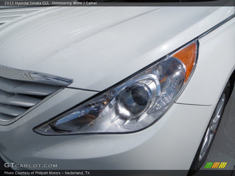 Shimmering White / Camel 2013 Hyundai Sonata GLS