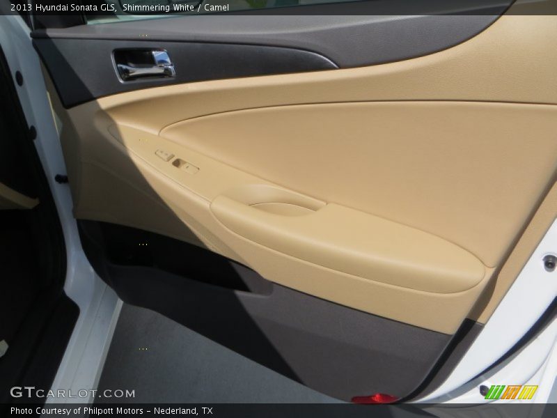 Shimmering White / Camel 2013 Hyundai Sonata GLS