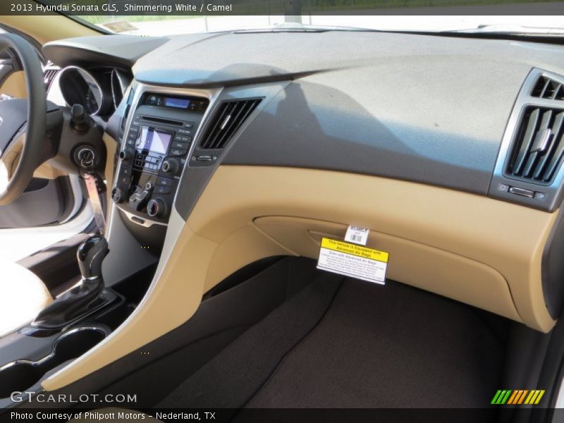 Shimmering White / Camel 2013 Hyundai Sonata GLS