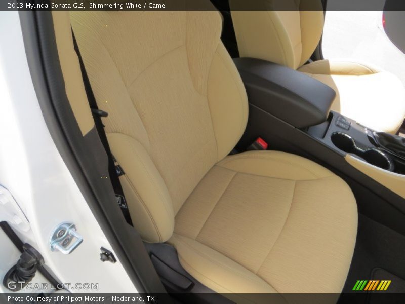 Shimmering White / Camel 2013 Hyundai Sonata GLS