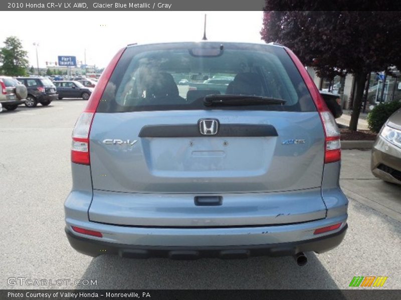 Glacier Blue Metallic / Gray 2010 Honda CR-V LX AWD