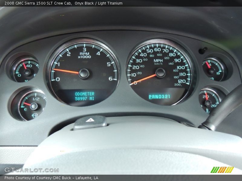 Onyx Black / Light Titanium 2008 GMC Sierra 1500 SLT Crew Cab