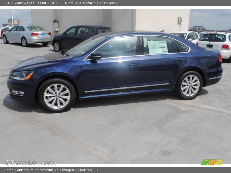 Night Blue Metallic / Titan Black 2013 Volkswagen Passat 2.5L SEL