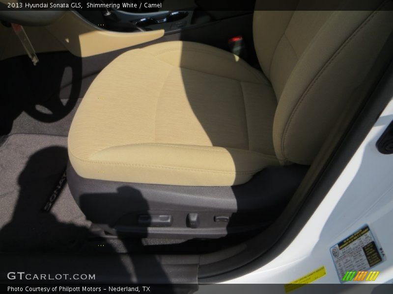 Shimmering White / Camel 2013 Hyundai Sonata GLS