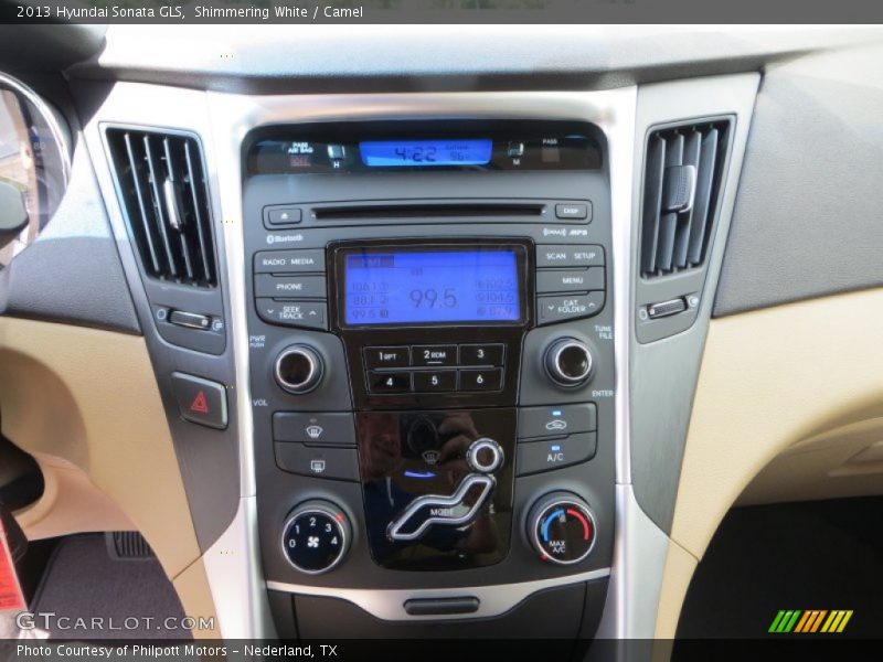 Shimmering White / Camel 2013 Hyundai Sonata GLS
