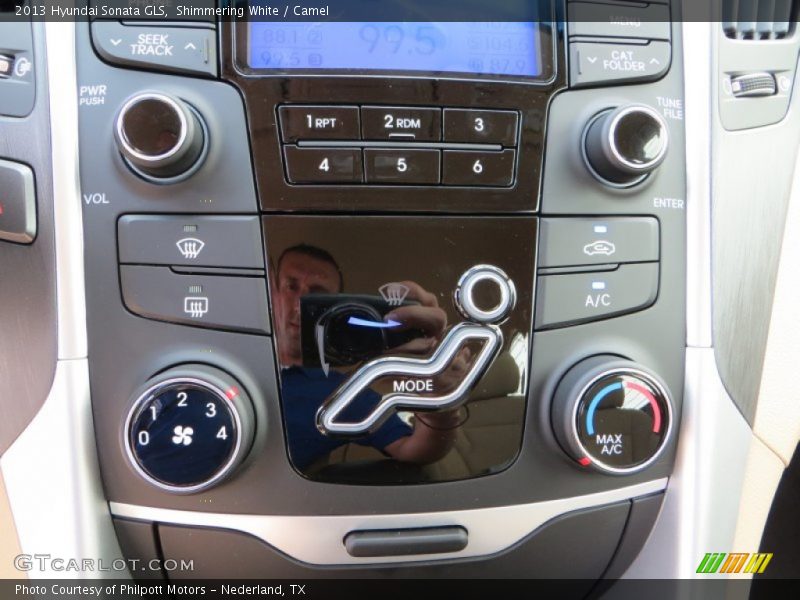 Shimmering White / Camel 2013 Hyundai Sonata GLS