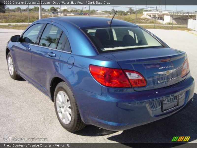 Deep Water Blue Pearl / Dark Slate Gray 2009 Chrysler Sebring LX Sedan