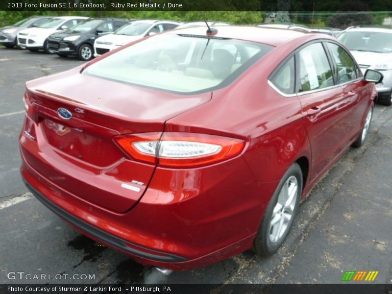Ruby Red Metallic / Dune 2013 Ford Fusion SE 1.6 EcoBoost