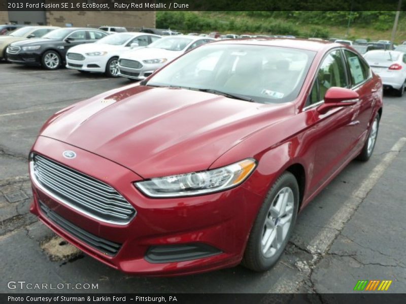 Ruby Red Metallic / Dune 2013 Ford Fusion SE 1.6 EcoBoost