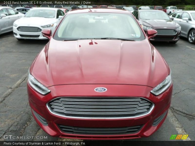 Ruby Red Metallic / Dune 2013 Ford Fusion SE 1.6 EcoBoost
