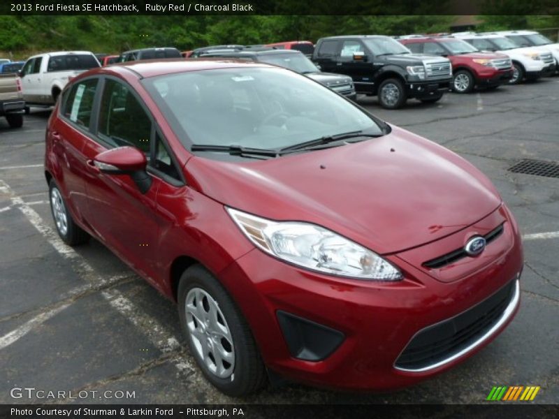 Ruby Red / Charcoal Black 2013 Ford Fiesta SE Hatchback