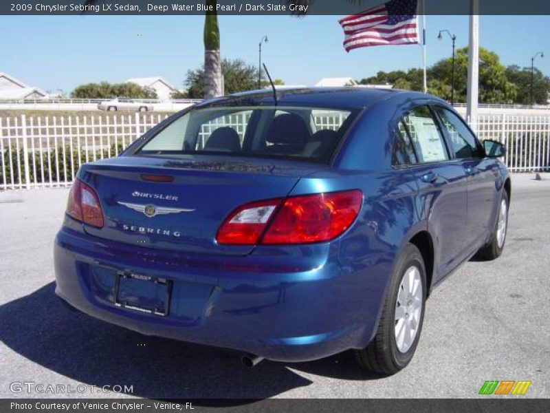 Deep Water Blue Pearl / Dark Slate Gray 2009 Chrysler Sebring LX Sedan
