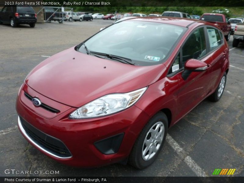 Ruby Red / Charcoal Black 2013 Ford Fiesta SE Hatchback