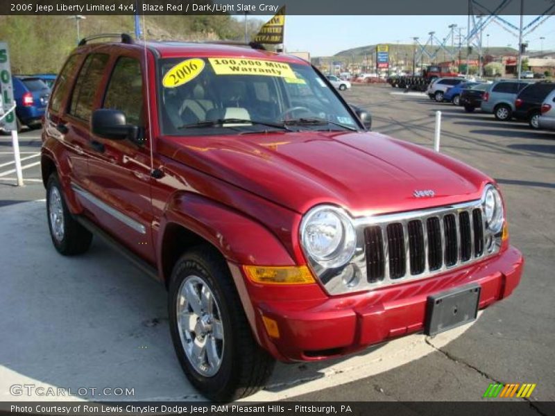 Blaze Red / Dark/Light Slate Gray 2006 Jeep Liberty Limited 4x4