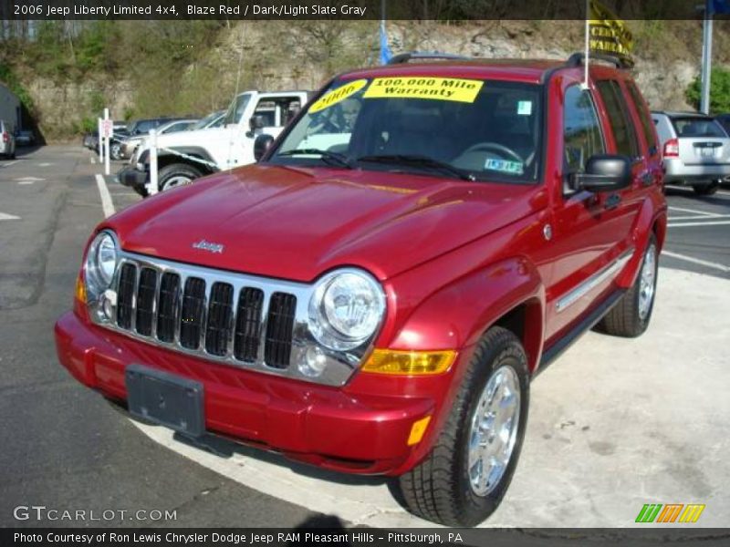 Blaze Red / Dark/Light Slate Gray 2006 Jeep Liberty Limited 4x4