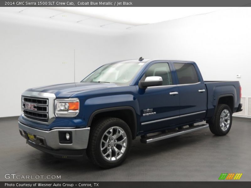 Cobalt Blue Metallic / Jet Black 2014 GMC Sierra 1500 SLT Crew Cab