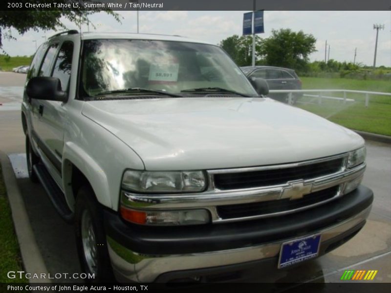 Summit White / Tan/Neutral 2003 Chevrolet Tahoe LS