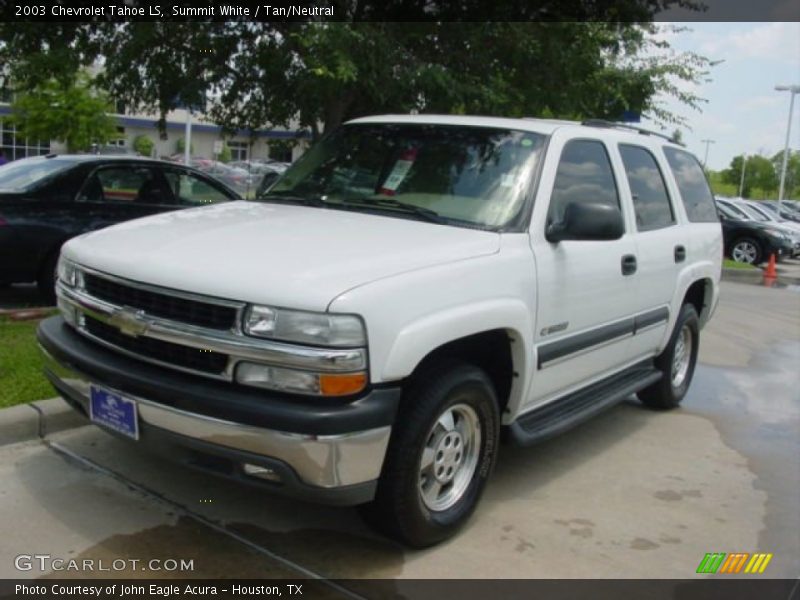 Summit White / Tan/Neutral 2003 Chevrolet Tahoe LS