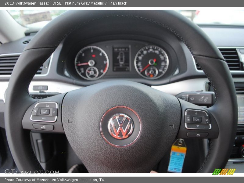 Platinum Gray Metallic / Titan Black 2013 Volkswagen Passat TDI SE
