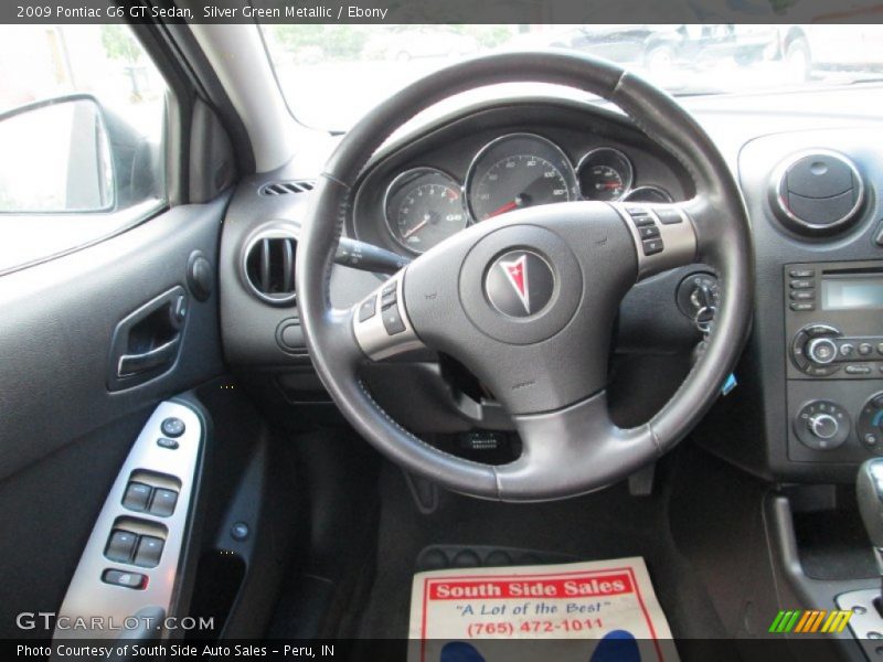 Silver Green Metallic / Ebony 2009 Pontiac G6 GT Sedan