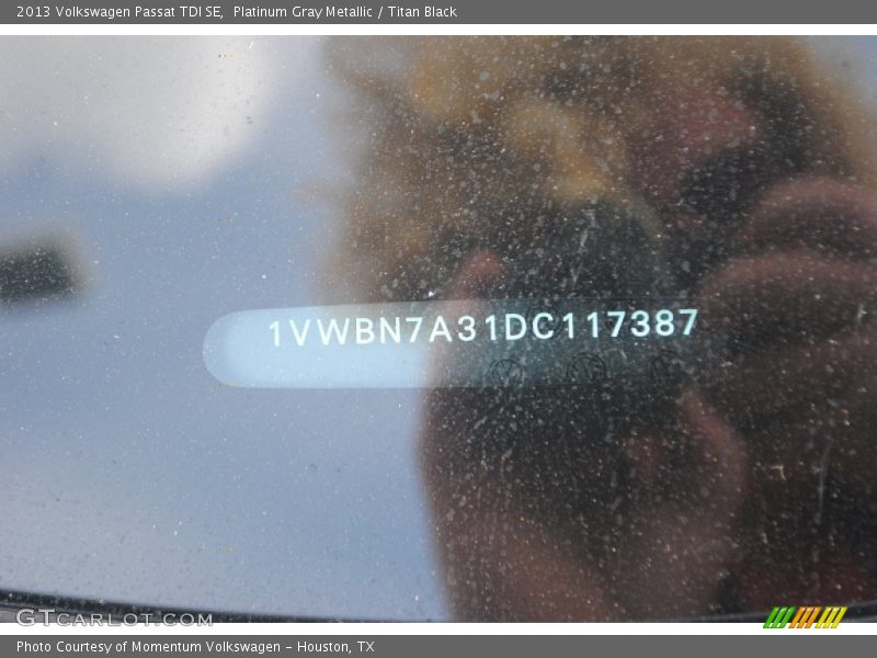 Platinum Gray Metallic / Titan Black 2013 Volkswagen Passat TDI SE