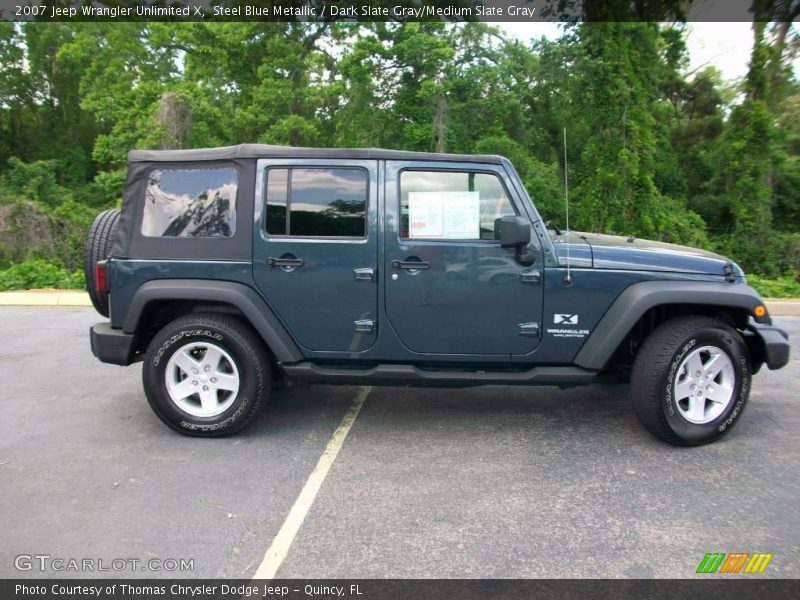 Steel Blue Metallic / Dark Slate Gray/Medium Slate Gray 2007 Jeep Wrangler Unlimited X